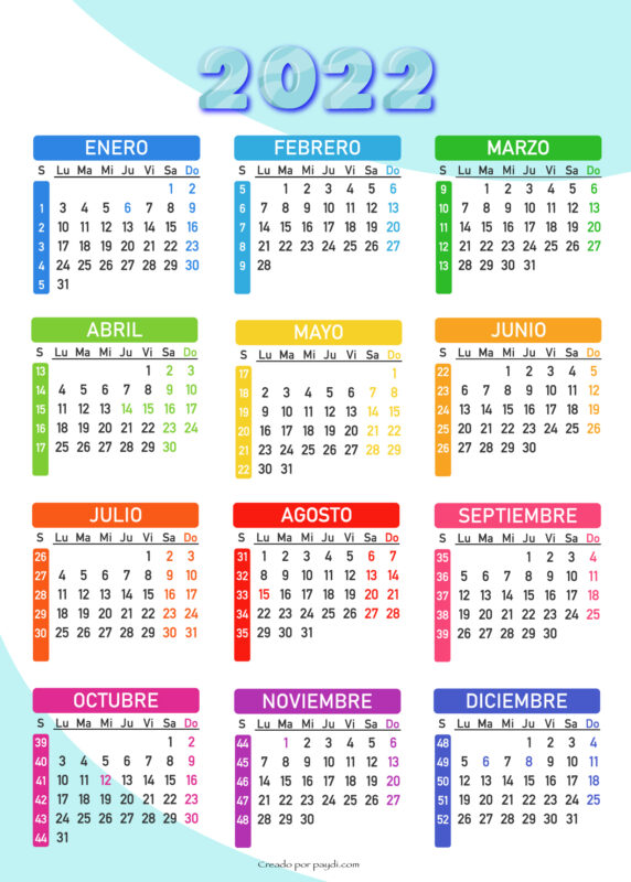Calendario 2022