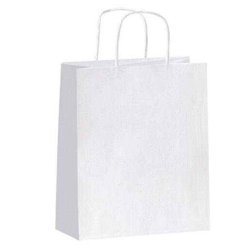 bolsa5485bl bolsa papel blanca 32+12x40 cm.