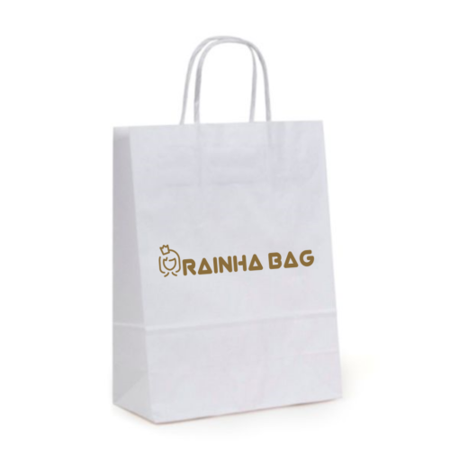 bolsa5485bl bolsa papel blanca 32+12x40 cm. impresa