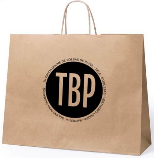 bolsa9400 bolsa papel kraft 44+15x46cm. impresa